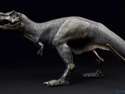 Dinosaur Sub-Adult TRex Model Unreal Engine Project Low-poly 3D model