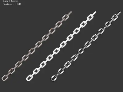 Medieval Essentials Chain Building Set Low-poly 3D model