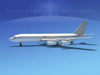 Boeing 707 Unmarked 3 3D model