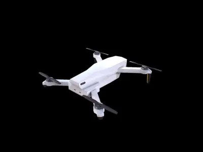 Drone Quadcopter Low-poly 3D model