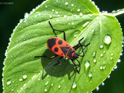 Pyrrhocoris Apterus Crawling Insect Red Black Fur 3D model