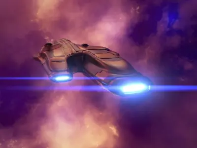 Military Explorer Spaceship - Gunship 3D model