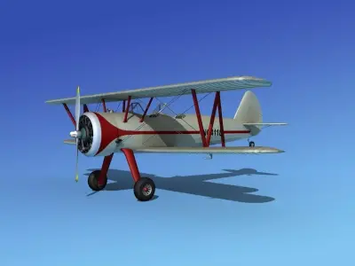 Stearman PT-17 Kaydet V10 3D model