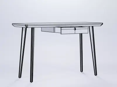 Ikea Lisabo wooden table desk Free 3D model