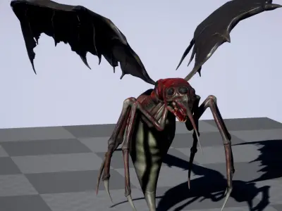 Moskit insect Low-poly 3D model