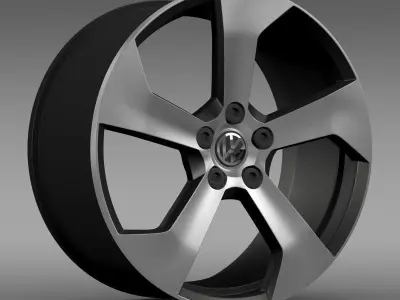 Volkswagen Golf GTI rim 2 3D model