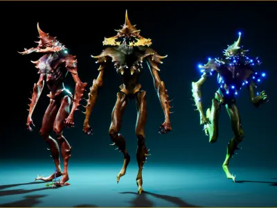 Insectoid Low-poly 3D model