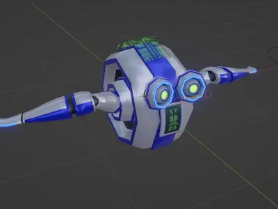 Flying Meca Roue 3D model