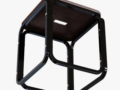 otto wagner stool 3D model