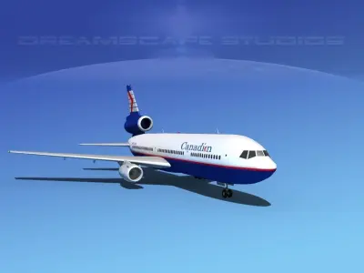 Douglas DC-10 Canadian 3D model