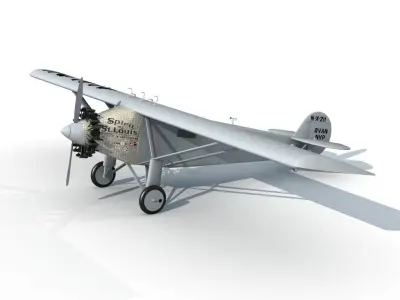 Spirit of St Louis Ryan NYP Monoplane 3D model