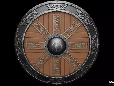 Shield 3D Model Low-poly 3D model purchase
