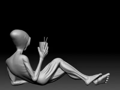 Alien Statue - 0370 3D print model