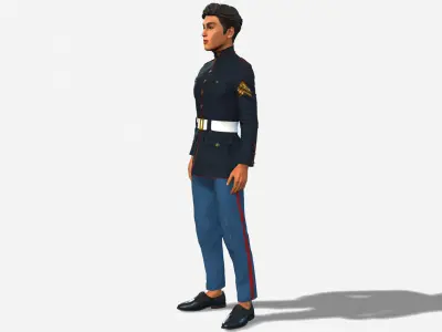 High-Quality 3D Soldier Boy Character Game Ready Rigged 3D model