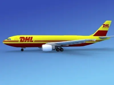 Airbus A300 DHL Cargo2 3D model