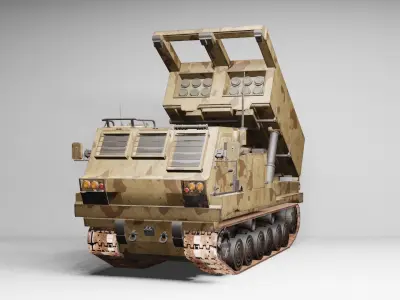 M270 Multiple Launch Rocket System 3D Model - Military Vehicle Low-poly 3D model