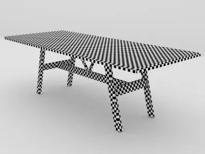 Modern 6-Seater Dining Tablel 3ds Max Clean UVW No Textures 3D model