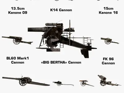 Cannon Collection WW1 3D model
