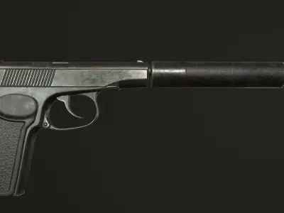 Pistol Makarov Low-poly 3D model purchase