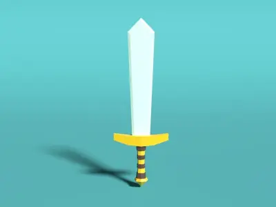 Sword Basic Game Free low-poly 3D model