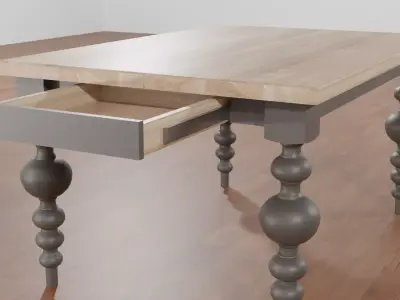 The 1517 Extension Dining Table by Path Design Free 3D model