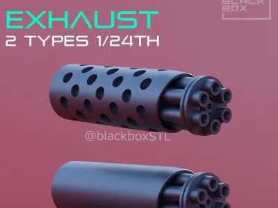 CUSTOM EXHAUST FOR DIECAST AND MODELKITS 1-24th 3D print model