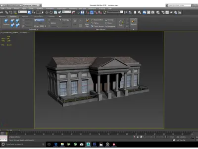 Cartoony Museum Low-poly 3D model