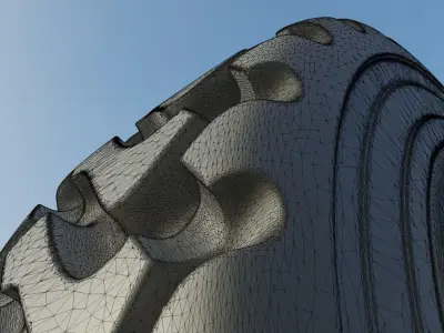 Wheel Loader Tyre High Poly Version 3D model