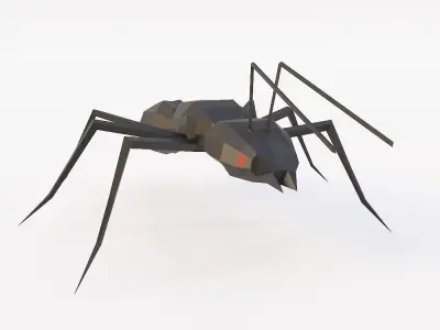 Ant low poly 3d model Low-poly 3D model
