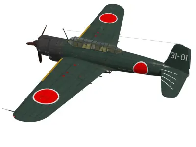 Nakajima B6N1 Tenzan Type11 3D model