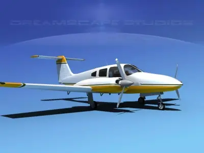 Piper PA-44-180 Seminole V09 3D model