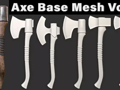 Axe Base Mesh Vol 2 Low-poly 3D model