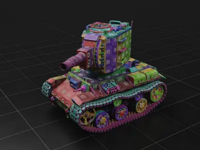 KV 2 - USSR Heavy Tank 3D model