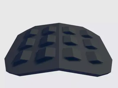 Military Velcro Plexus Top Low-poly 3D model