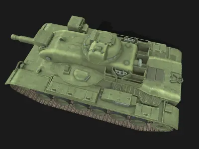 Tank M60A2 Low-poly 3D model