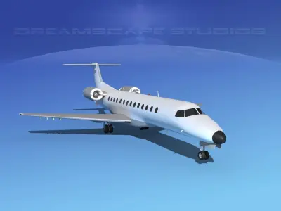 Embraer ERJ-135 Unmarked 1 3D model