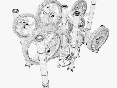 3D Gear Mechanism 3D model