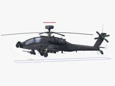 AH64E Apache Longbow Helicopter Rigged Collection 