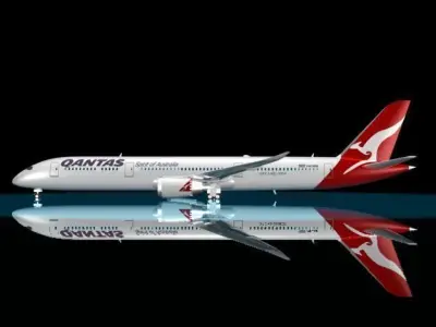 Qantas 787 - 9 Dreamliner 3D model