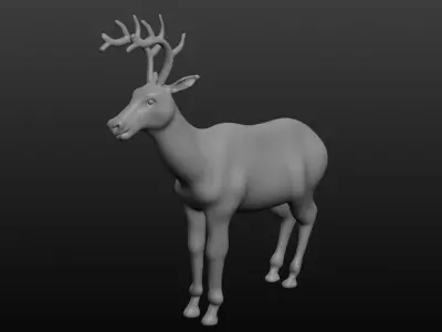 antler deer 3D model