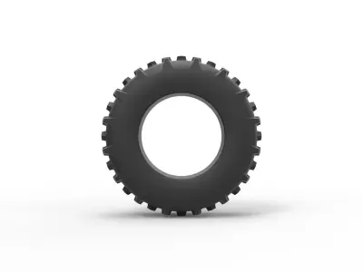 Tractor tire 3 Scale 1 to 25 3D print model