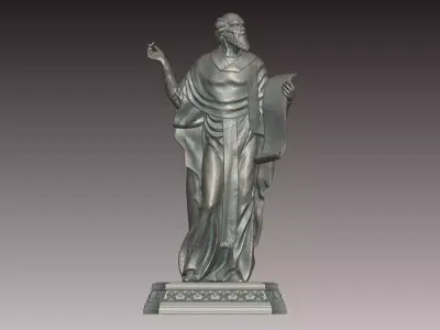 Ancient Philosopher Statue 3D print model