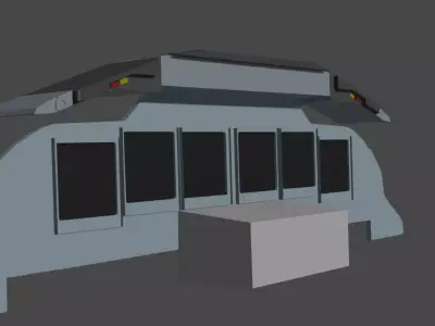 717 cockpit Free low-poly 3D model