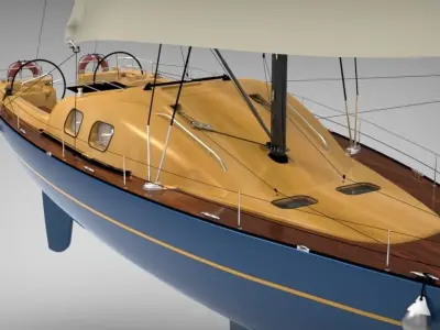 Corvette Ship 3D model