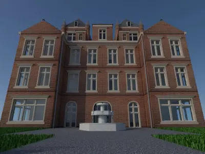 Asylum-Clinic style building 3D model