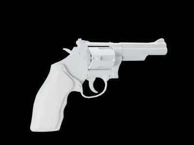 3D Revolver Model 3D model
