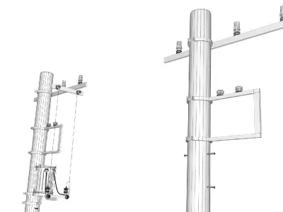 Utility pole Free 3D model