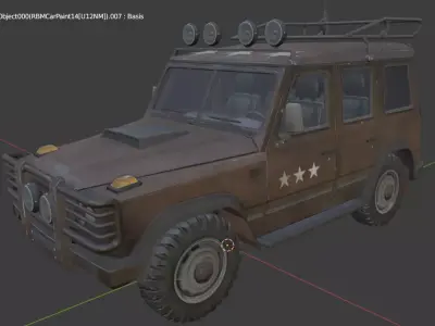 Offroad vehicle Low-poly 3D model Low-poly 3D model