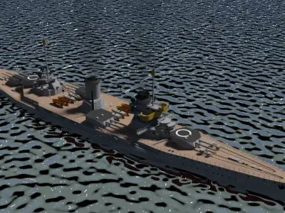 Battlecruiser SMS Moltke 3D model