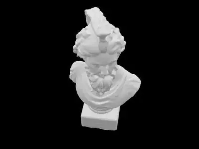 ancient Greek marble head statue 3D print model